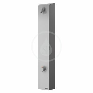 SANELA Nerezové sprchové panely Nerezový sprchový nástěnný panel bez piezo tlačítka pro dvě vody, regulace termostatem SLZA 21T