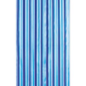 AQUALINE Sprchový závěs 180x180cm, vinyl, modrá, pruhy ZV011