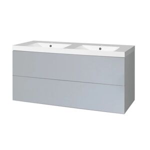 MEREO Aira, koupelnová skříňka s umyvadlem z litého mramoru 121 cm, šedá CN733M