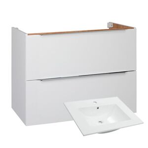 Koupelnová skříňka s keramickým umyvadlem Amanda W 80 bílá | A-Interiéry amanda_80_W
