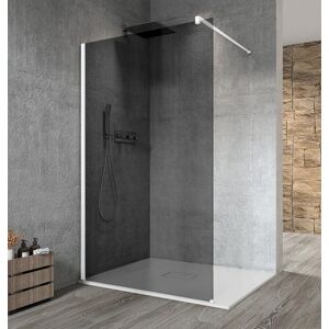 GELCO VARIO WHITE jednodílná sprchová zástěna k instalaci ke stěně, kouřové sklo, 800 mm GX1380GX1015