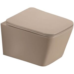 MEXEN Teo Závěsná WC mísa včetně sedátka s slow-slim, duroplast, cappuccino mat 30854064