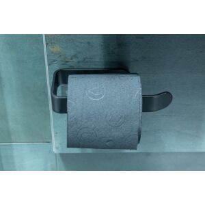 HOPA Držák toaletního papíru na nalepení 3M, 16x8x3 cm , černá barva KD02091799