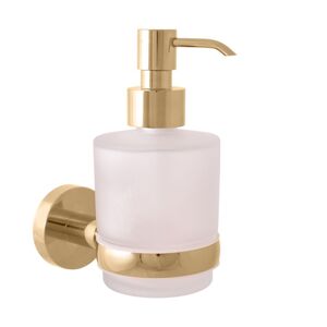 SLEZAK-RAV Dávkovač tekutého mýdla zlato/sklo Koupelnový doplněk COLORADO, Barva: zlato COA0303Z