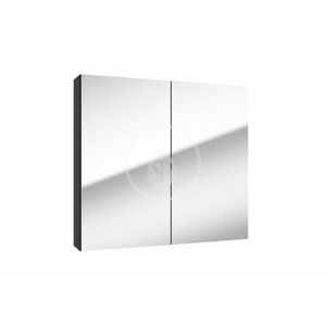 Kielle Vega Zrcadlová skříňka, 80x73x15 cm, matná černá 50118804