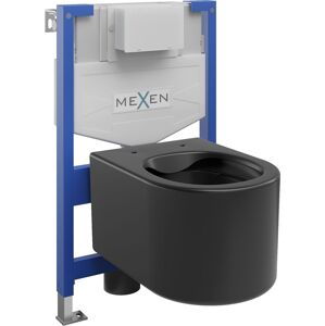 MEXEN/S WC předstěnová instalační sada Fenix XS-F s mísou WC Sofia,  černá mat 6803354XX85