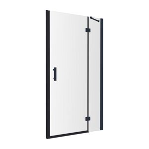 OMNIRES MANHATTAN sprchové dveře pro boční stěnu, 120 cm černá mat / transparent /BLMTR/ ADC12X-ABLTR