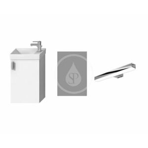 JIKA Petit Set skříňky s umývátkem, zrcadla a osvětlení, bílá H45J5141753001
