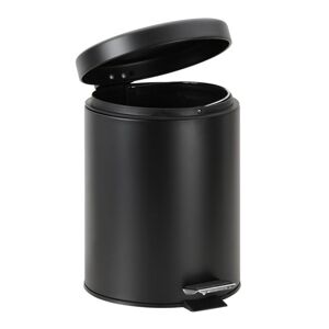 SLEZAK-RAV Odpadkový koš, 5 litrů, černá matná, Koupelnový doplněk COLORADO, Barva: černá matná COA1305CMAT