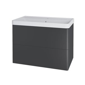 MEREO Siena, koupelnová skříňka s keramickým umyvadlem 81 cm, antracit mat CN431