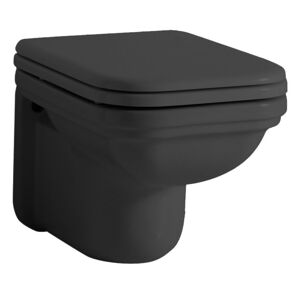 KERASAN WALDORF závěsná WC mísa, 37x55cm, černá mat 411531