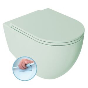SAPHO INFINITY závěsná WC mísa, Rimless, 36,5x53cm, zelená mint 10NF02001-2T
