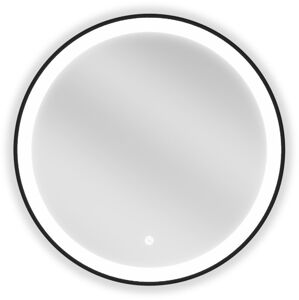 MEXEN Esso zrcadlo s osvětlením 60 cm, LED 6000K černý rám 9825-060-060-611-70