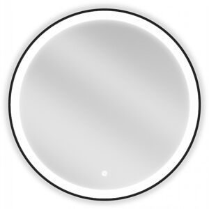 MEXEN Esso zrcadlo s osvětlením 70 cm, LED 6000K černý rám 9825-070-070-611-70