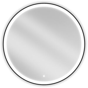 MEXEN Esso zrcadlo s osvětlením 90 cm, LED 6000K černý rám 9825-090-090-611-70