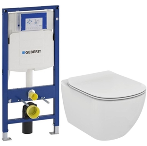 GEBERIT Duofix bez ovládací desky + WC Ideal Standard Tesi se sedátkem 111.300.00.5 TE3