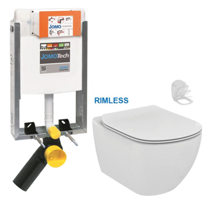 JOMO modul pro zazdění bez sedátka + WC Ideal Standard Tesi se sedátkem RIMLESS 164-14600479-00 TE2