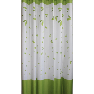 AQUALINE Závěs 180x180cm, 100% polyester, zelené listy 16477