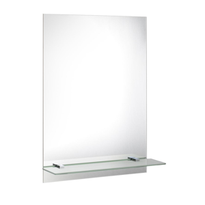 AQUALINE Zrcadlo s otvory pro polici 50x70cm, včetně závěsů 22429