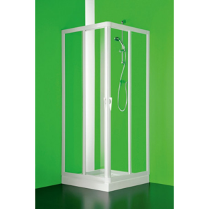 Čtvercový a obdélníkový sprchový kout VELA 185 cm, 90 cm × 75 cm, Univerzální, Plast bílý, Čiré bezpečnostní sklo 3 mm BSVEL7590S