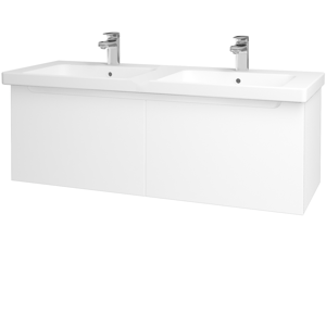 Dřevojas Koupelnová skříň COLOR SZZ 125 N01 Bílá lesk / M01 Bílá mat 201838