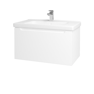 Dřevojas Koupelnová skříň COLOR SZZ 80 N01 Bílá lesk / M01 Bílá mat 201753