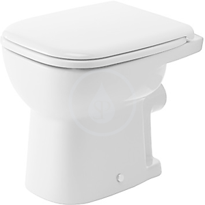 DURAVIT D-Code Stojící WC, ploché splachování, zadní odpad, bílá 21090900002