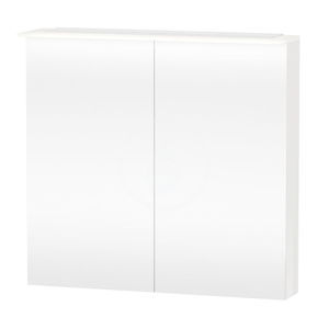 DURAVIT Happy D.2 Zrcadlová skříňka 760x800x208 mm, s LED osvětlením, 2 dvířka, lesklá bílá H2759402222