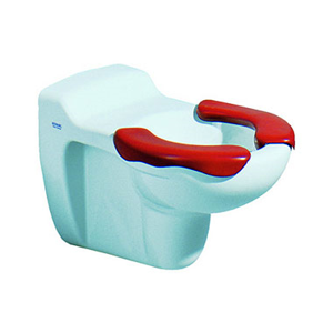 Geberit Bambini Závěsné WC pro děti WC s hlubokým splachováním s potahem sedátka 53.5cm bílá karmínová 201710000 201710000