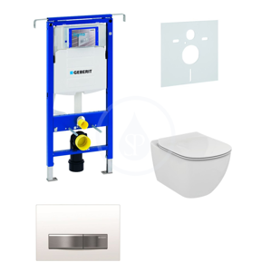 GEBERIT Duofix Modul pro závěsné WC s tlačítkem Sigma50, alpská bílá + Ideal Standard Tesi WC a sedátko 111.355.00.5 NF8