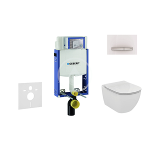 GEBERIT Kombifix Modul pro závěsné WC s tlačítkem Sigma50, alpská bílá + Ideal Standard Tesi WC a sedátko 110.302.00.5 NF8