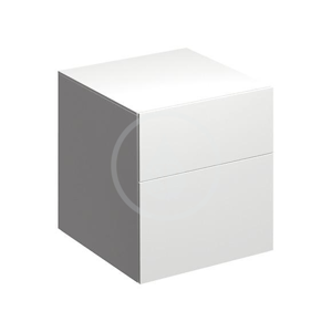 GEBERIT Xeno 2 Boční skříňka 450x510 mm se zásuvkami, lesklá bílá 500.504.01.1