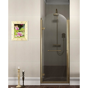 GELCO ANTIQUE sprchové dveře otočné, 800mm, levé, ČIRÉ sklo, bronz GQ1280LC