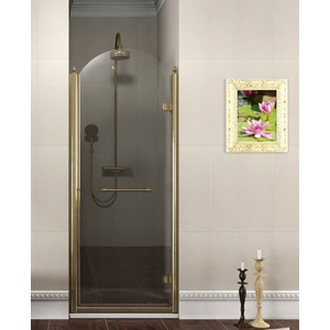 GELCO ANTIQUE sprchové dveře otočné, 800mm, pravé, ČIRÉ sklo, bronz GQ1380RC