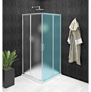 GELCO SIGMA SIMPLY sprchové dveře posuvné pro rohový vstup 1000 mm, sklo Brick GS2410