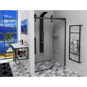 GELCO VOLCANO BLACK sprchové dveře 1500 mm, čiré sklo GV1415