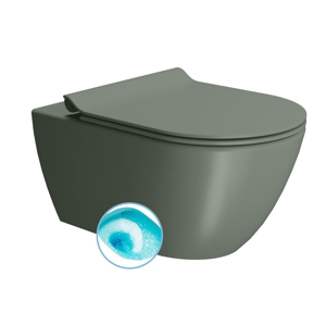 GSI PURA závěsná WC mísa, Swirlflush, 55x36 cm, agave dual-mat 881504