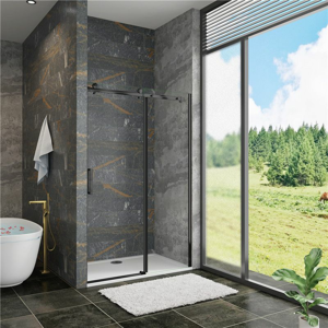 H K Posuvné sprchové dveře DIAMOND BLACK 116- 120x200cm L/P varianta SE-DIAMONDBLACK120SET