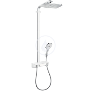 HANSGROHE Raindance Select E Sprchový set Showerpipe 360 s termostatem ShowerTablet, EcoSmart 9 l/min, bílá/chrom 27287400