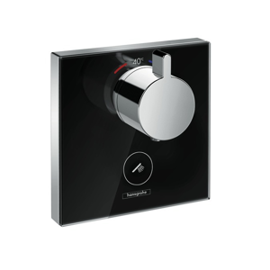 HANSGROHE Shower Select Glass Termostat pod omítku Highflow pro 1 spotřebič a 1 dodatečný výstup, černá/chrom 15735600