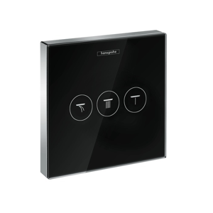 HANSGROHE Shower Select Ventil pod omítku pro 3 spotřebiče, černá/chrom 15736600