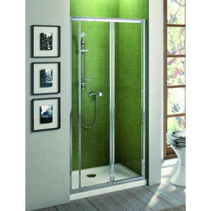 IDEAL STANDARD Connect Sprchové dveře posuvné (2-dílné) 100 cm čiré sklo, silver bright (lesklá stříbrná) T9880EO