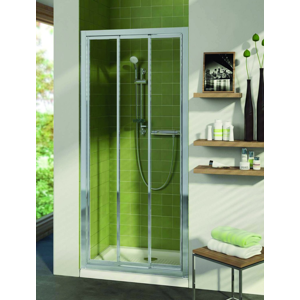 IDEAL STANDARD Connect Sprchové dveře posuvné (3-dílné) 90 cm, čiré sklo, silver bright (lesklá stříbrná) T9869EO