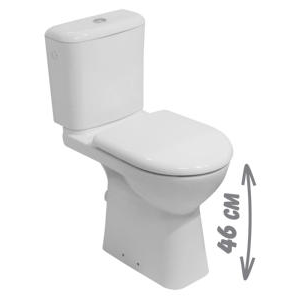 JIKA Invalidní DEEP WC kombi mísa v.45cm, vodorovný odpad, bez nádrže (zvýšený o 5 cm) H8236180000001 H8236180000001