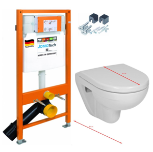JOMOTech modul pro závěsné wc bez tlačítka + WC JIKA LYRA PLUS 49 + SEDÁTKO DURAPLAST 174-91100700-00 LY3