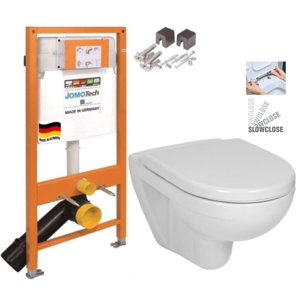 JOMOTech modul pro závěsné wc bez tlačítka + WC JIKA LYRA PLUS + SEDÁTKO DURAPLAST SLOWCLOSE 174-91100700-00 LY5