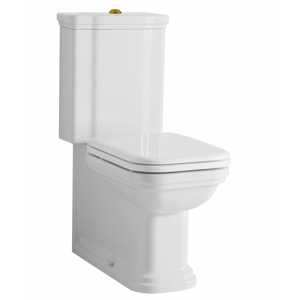 KERASAN WALDORF WC kombi, spodní/zadní odpad, bílá-bronz WCSET18-WALDORF