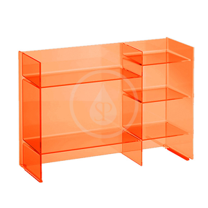 Laufen Kartell Regál, 750 x 260 x 530 mm standardní provedení, barva oranžová mandarinka H3893310820001
