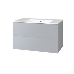 MEREO Aira, koupelnová skříňka s keramickým umyvadlem 100 cm, šedá CN732