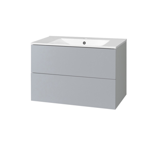 MEREO Aira, koupelnová skříňka s keramickým umyvadlem 81 cm, šedá CN731